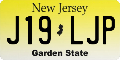 NJ license plate J19LJP