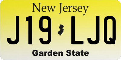 NJ license plate J19LJQ
