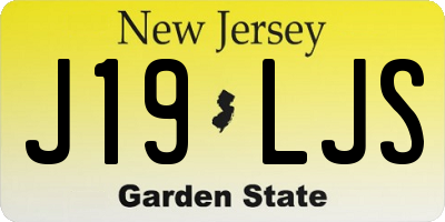 NJ license plate J19LJS