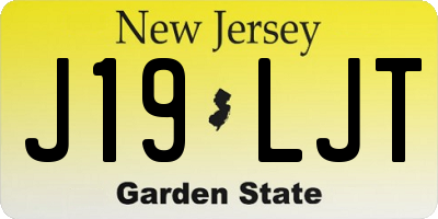 NJ license plate J19LJT