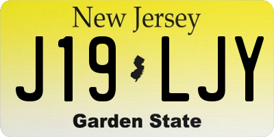 NJ license plate J19LJY