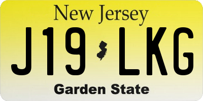 NJ license plate J19LKG