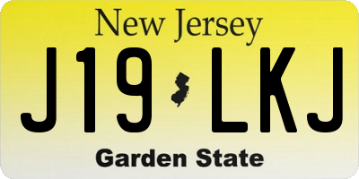 NJ license plate J19LKJ