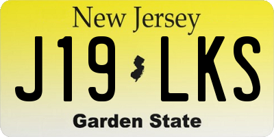 NJ license plate J19LKS