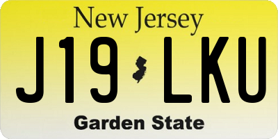NJ license plate J19LKU