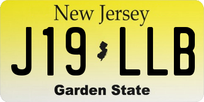 NJ license plate J19LLB