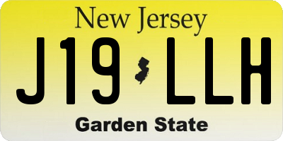 NJ license plate J19LLH