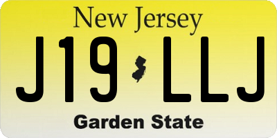 NJ license plate J19LLJ