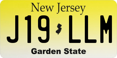 NJ license plate J19LLM