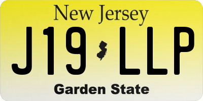 NJ license plate J19LLP