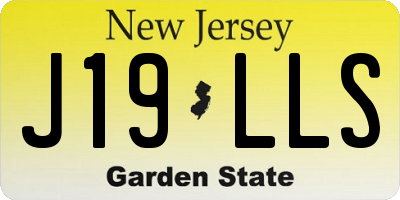 NJ license plate J19LLS