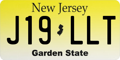 NJ license plate J19LLT