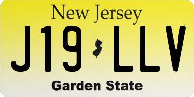 NJ license plate J19LLV