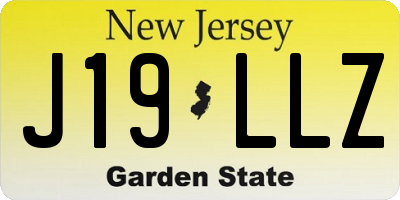 NJ license plate J19LLZ