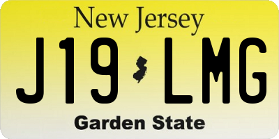 NJ license plate J19LMG