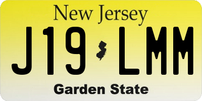 NJ license plate J19LMM