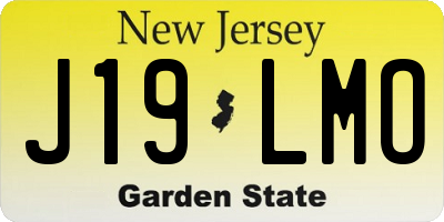 NJ license plate J19LMO