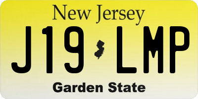 NJ license plate J19LMP