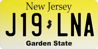 NJ license plate J19LNA