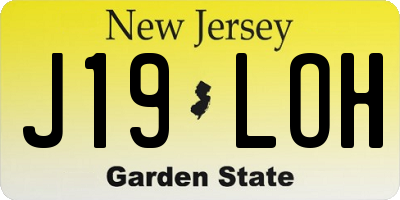 NJ license plate J19LOH