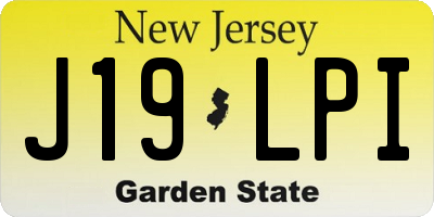NJ license plate J19LPI