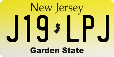 NJ license plate J19LPJ