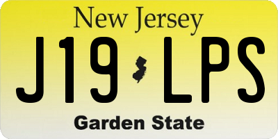 NJ license plate J19LPS