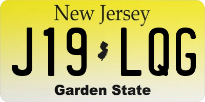 NJ license plate J19LQG