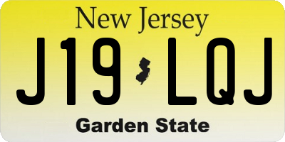 NJ license plate J19LQJ