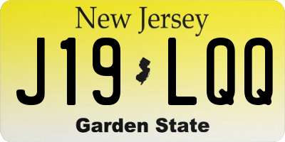 NJ license plate J19LQQ