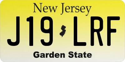 NJ license plate J19LRF