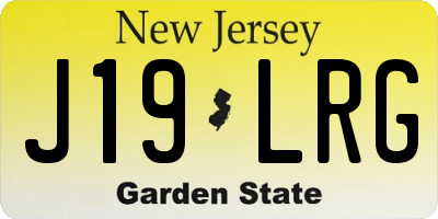 NJ license plate J19LRG