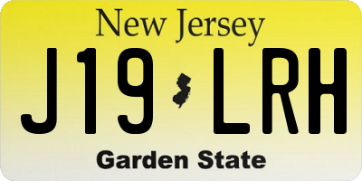 NJ license plate J19LRH