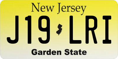 NJ license plate J19LRI
