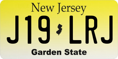 NJ license plate J19LRJ