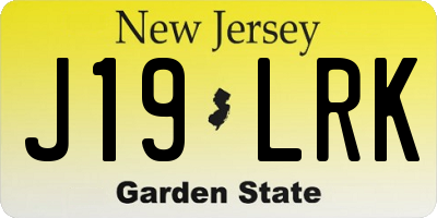 NJ license plate J19LRK