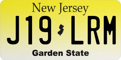 NJ license plate J19LRM
