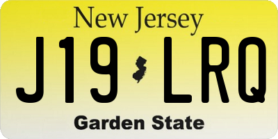 NJ license plate J19LRQ