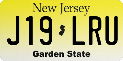 NJ license plate J19LRU