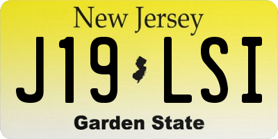 NJ license plate J19LSI