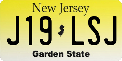 NJ license plate J19LSJ