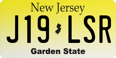 NJ license plate J19LSR