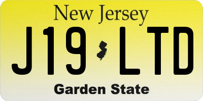 NJ license plate J19LTD