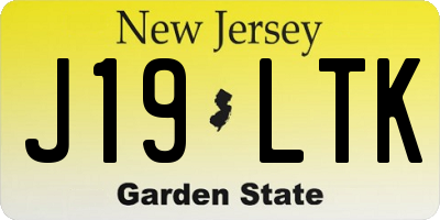 NJ license plate J19LTK