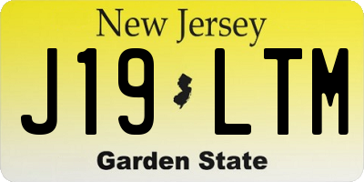 NJ license plate J19LTM