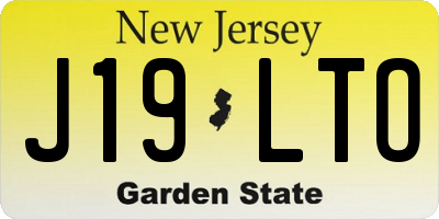 NJ license plate J19LTO