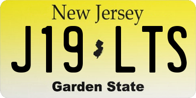 NJ license plate J19LTS
