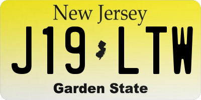 NJ license plate J19LTW