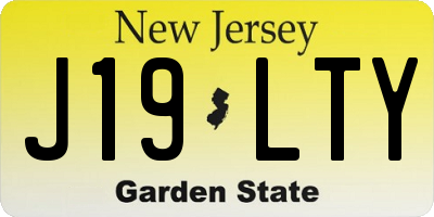 NJ license plate J19LTY