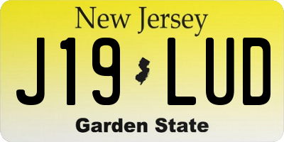 NJ license plate J19LUD